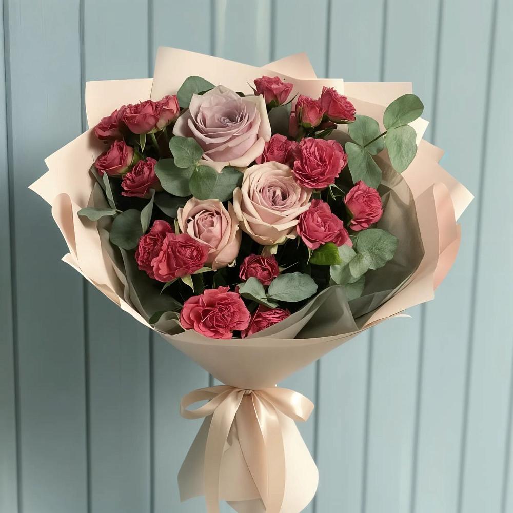 Букет цветов из: Гвоздики и Розы в Дудинке