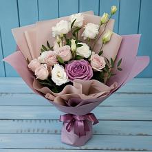 Букет цветов из:  Розы и Лизиантусы #REPLACE_PRED# Дудинке