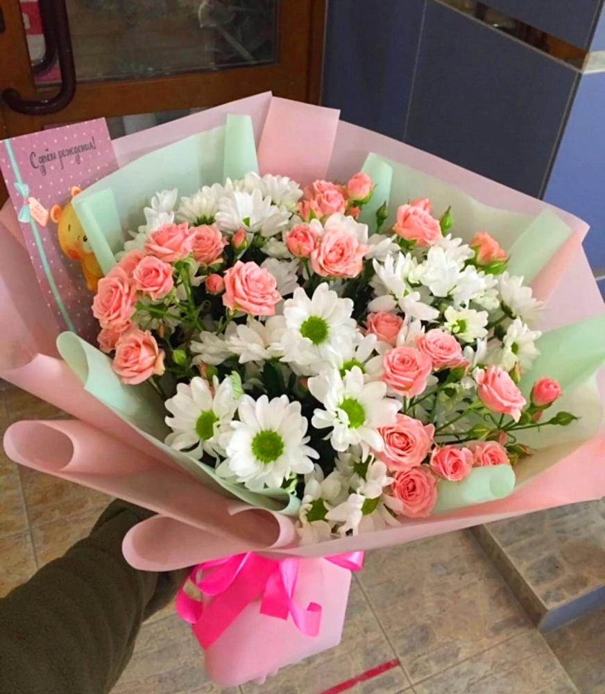 Букет цветов из: Розы и Хризантемы в Дудинке