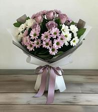 Букет цветов из:  Хризантемы и Розы #REPLACE_PRED# Дудинке
