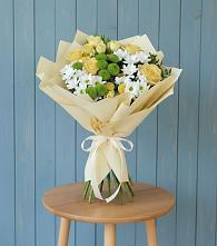 Букет цветов из:  Хризантемы и Розы #REPLACE_PRED# Дудинке