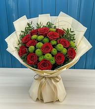 Букет цветов из:  Розы и Хризантемы в Дудинке