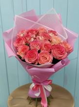 Букет 15 Розовых роз Равель в Дудинке