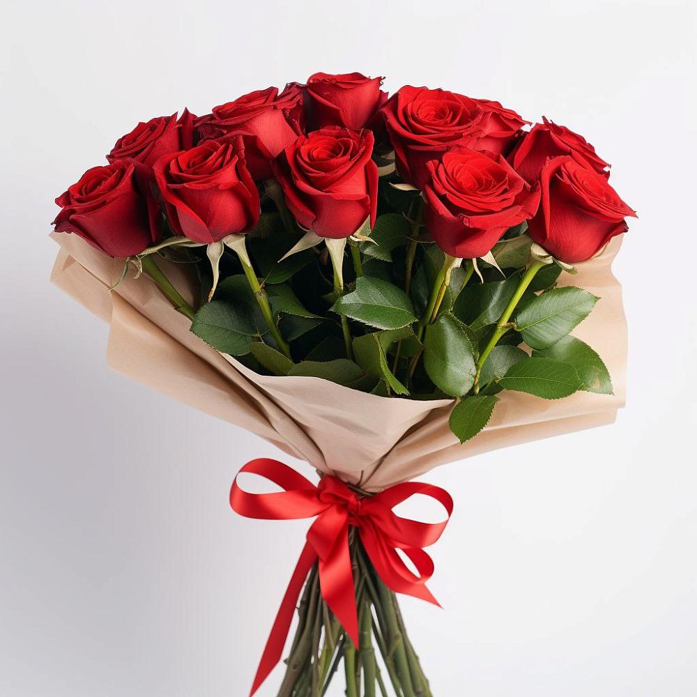 Букет 11 Красных роз Эдлесс Лав в Дудинке