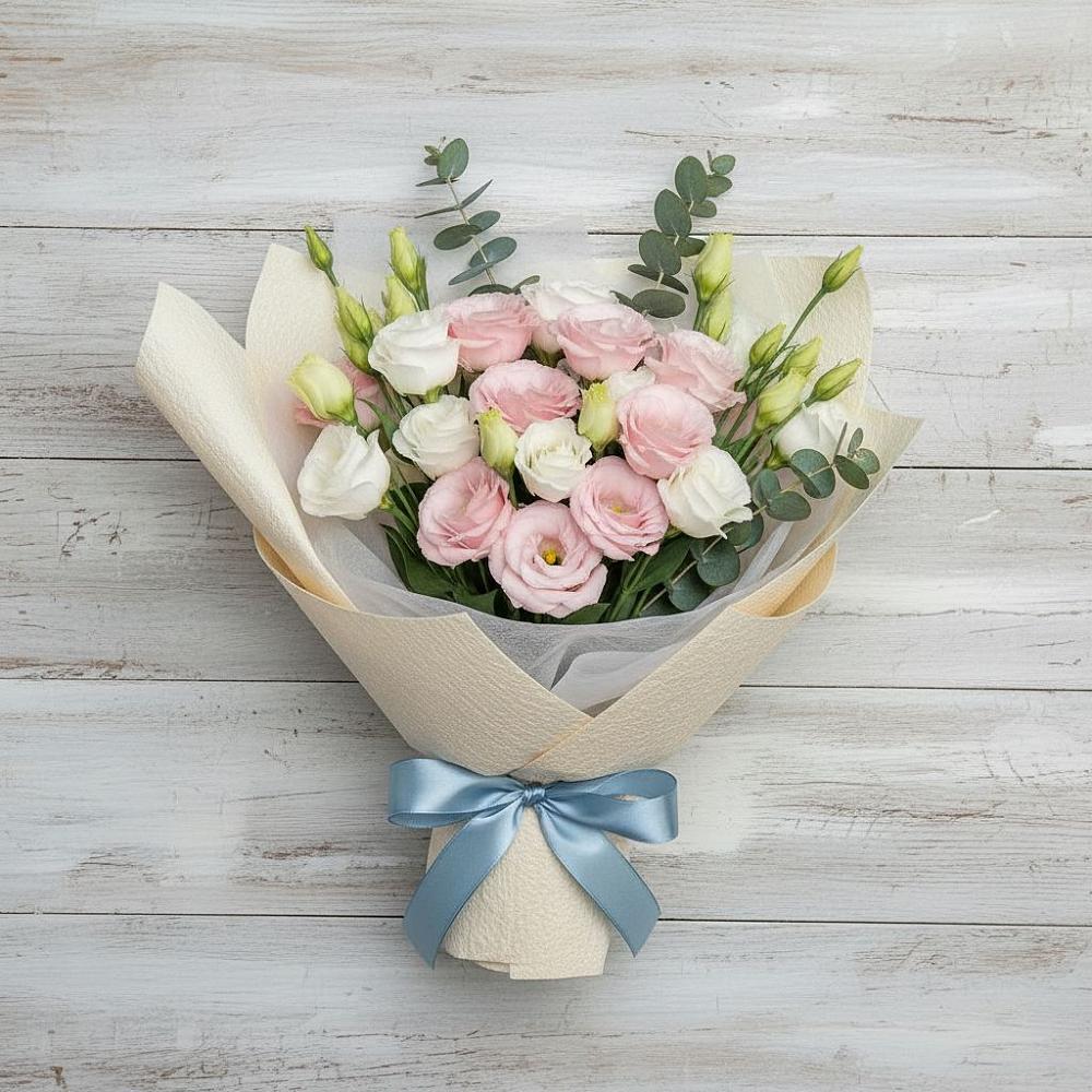 Букет цветов из: Лизиантусы в Дудинке